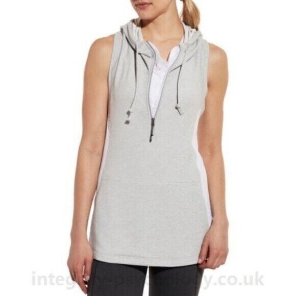 Calia Carrie Underwood Tops Effortless Heather Gray Sleeveless Hooded Top Size M - Picture 1 of 8